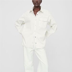 Anine Bing Sloan Shirt in Ivory